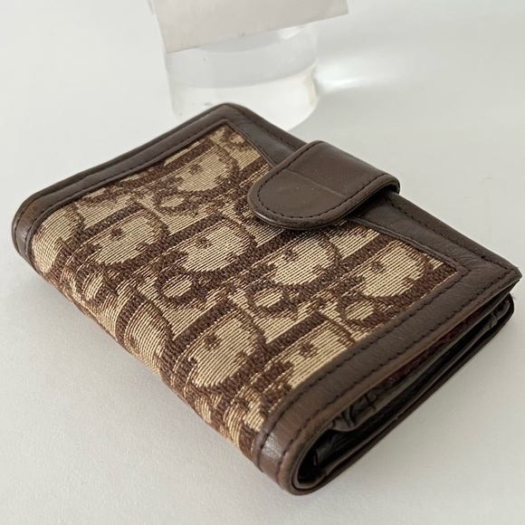 Vintage 70s Christian Dior Diorissimo oblique monogram wallet Leather canvas - Picture 7 of 16